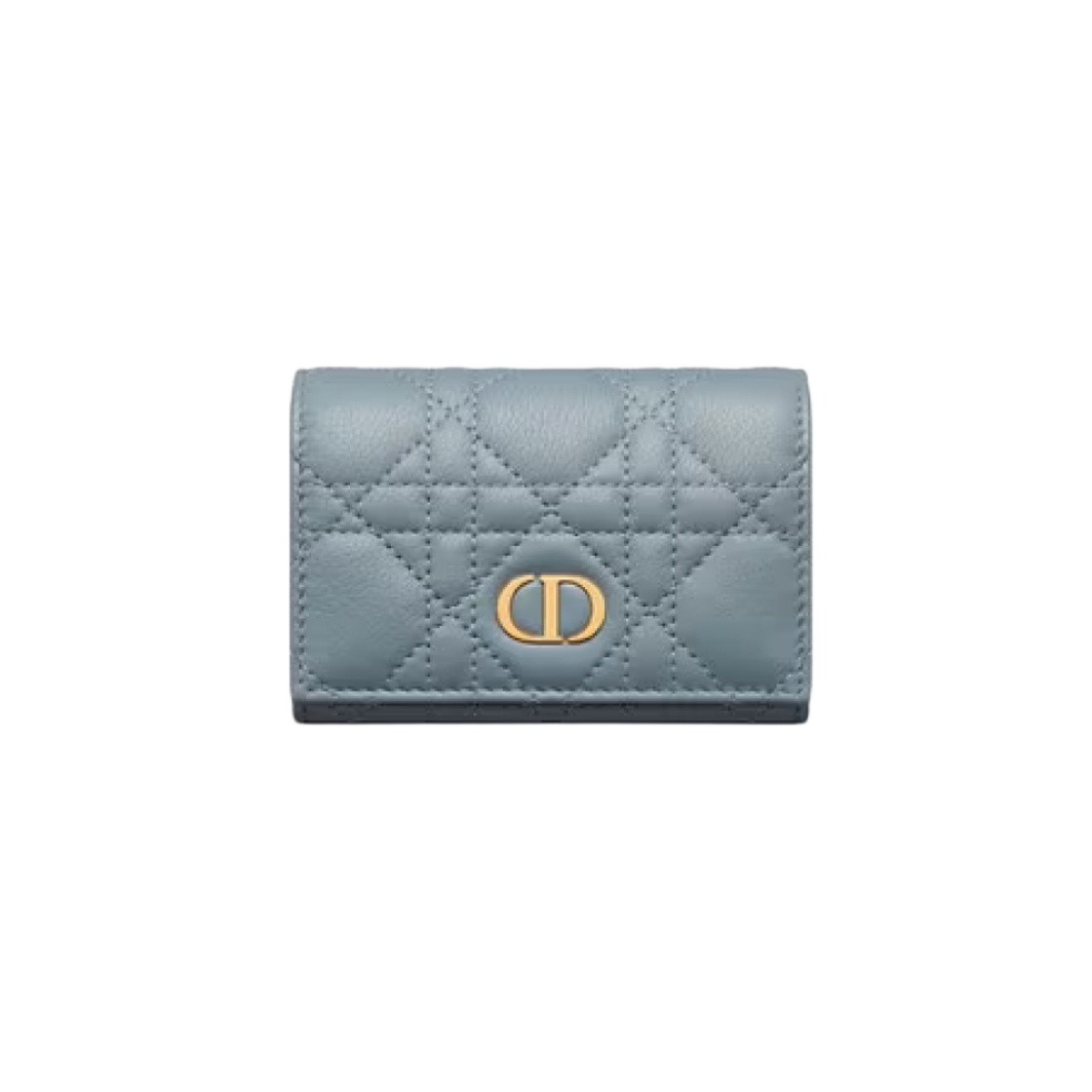 Dior Caro XS Wallet Supple Cannage Calfskin Cloud Blue | eBay