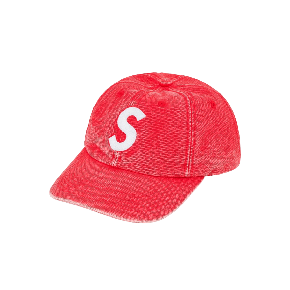 Supreme Pigment Canvas S Logo 6-Panel Red - 23SS | eBay