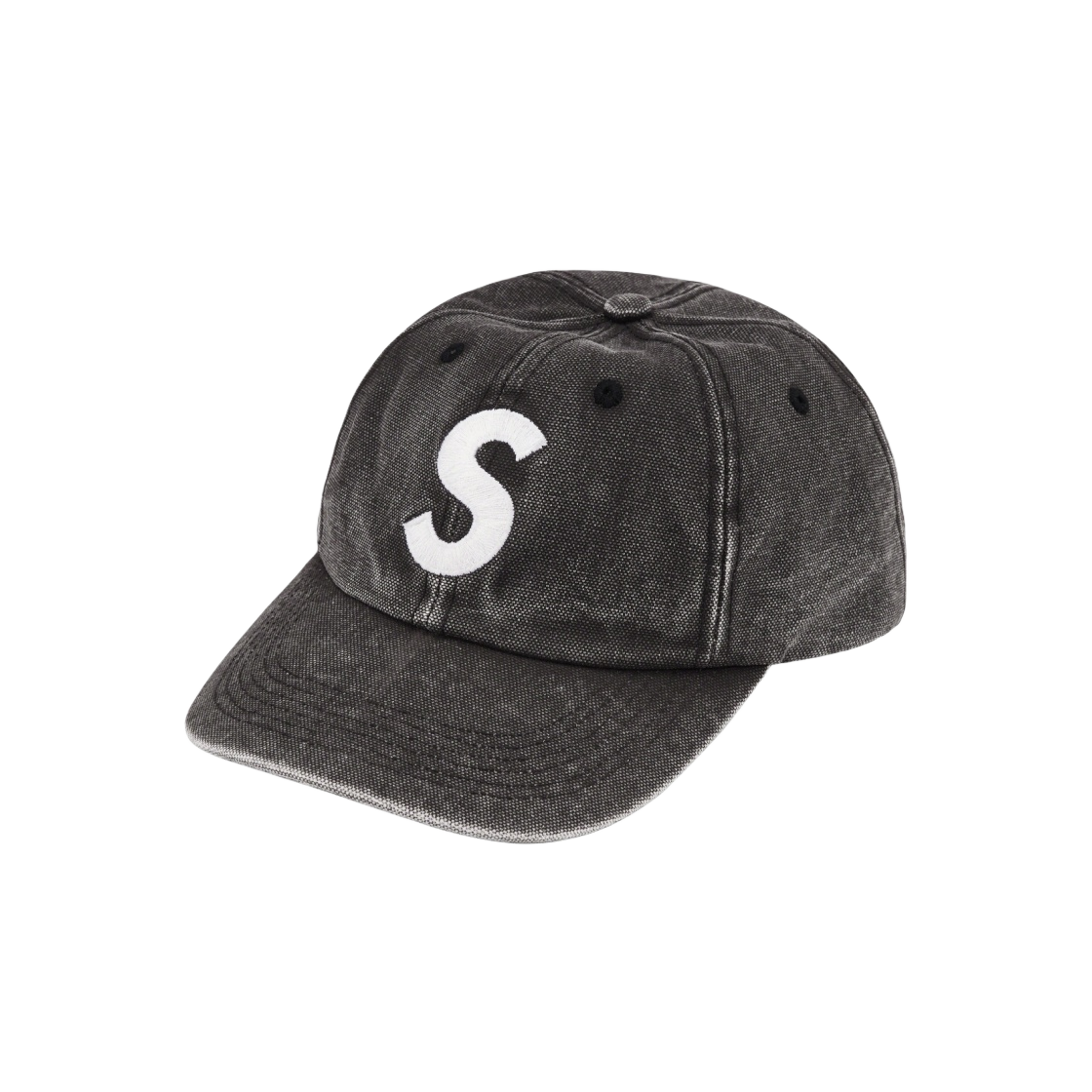 Supreme Pigment Canvas S Logo 6-Panel Black - 23SS | eBay
