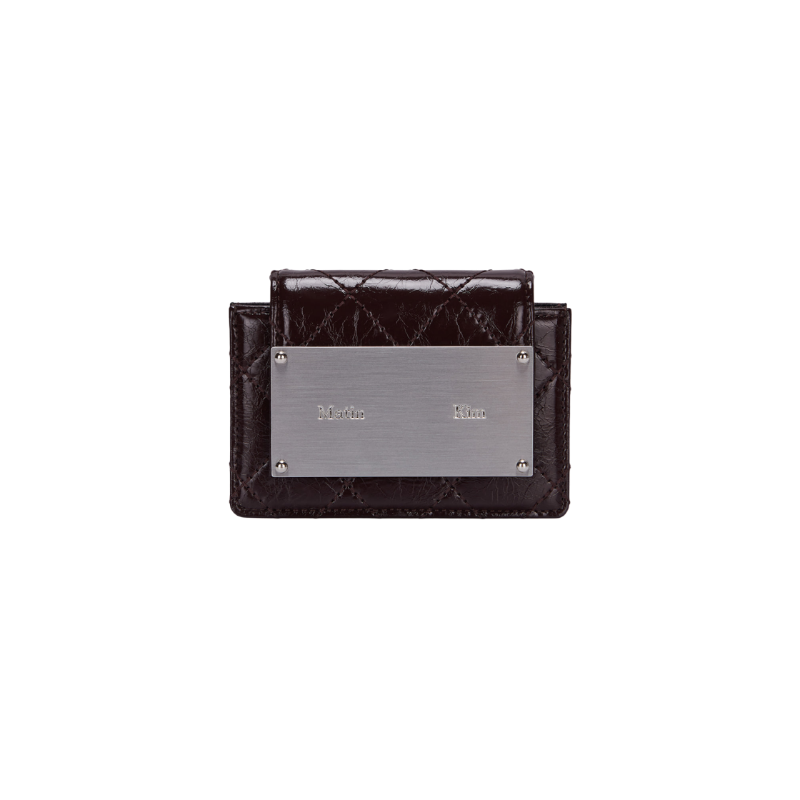 折りたたみ財布 [Matin Kims]QUILTING ACCORDION WALLET - WHITE /BLACK /BEIGE MATIN KIM ACCORDION WALLET IN WHITE – SeoulSeoul