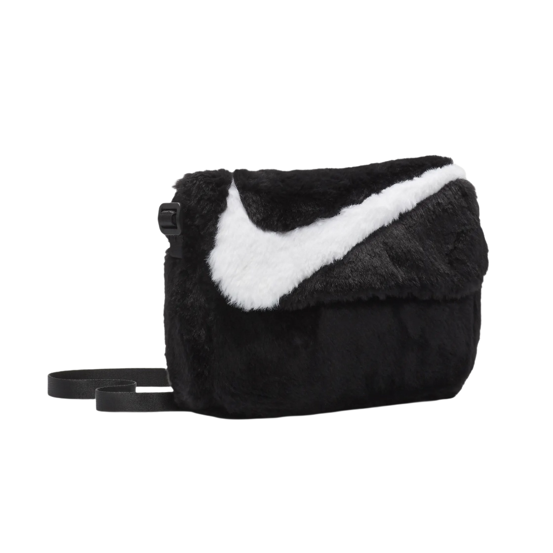 Nike NSW Futura 365 Faux Fur Crossbody Bag 1L Black | eBay