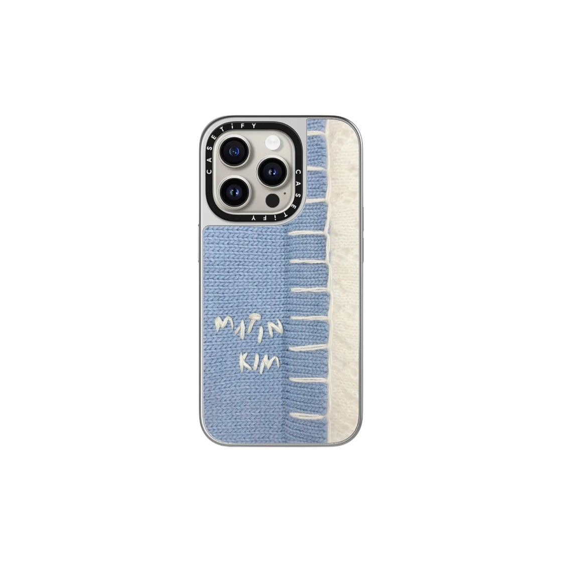 Casetify x Matin Kim iPhone Knit Magsafe Mirror Case Silver