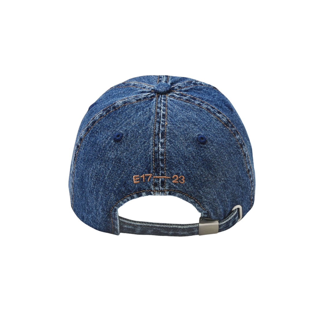 WASHED DENIM BALL CAP-BLUE/BROWN - EMIS