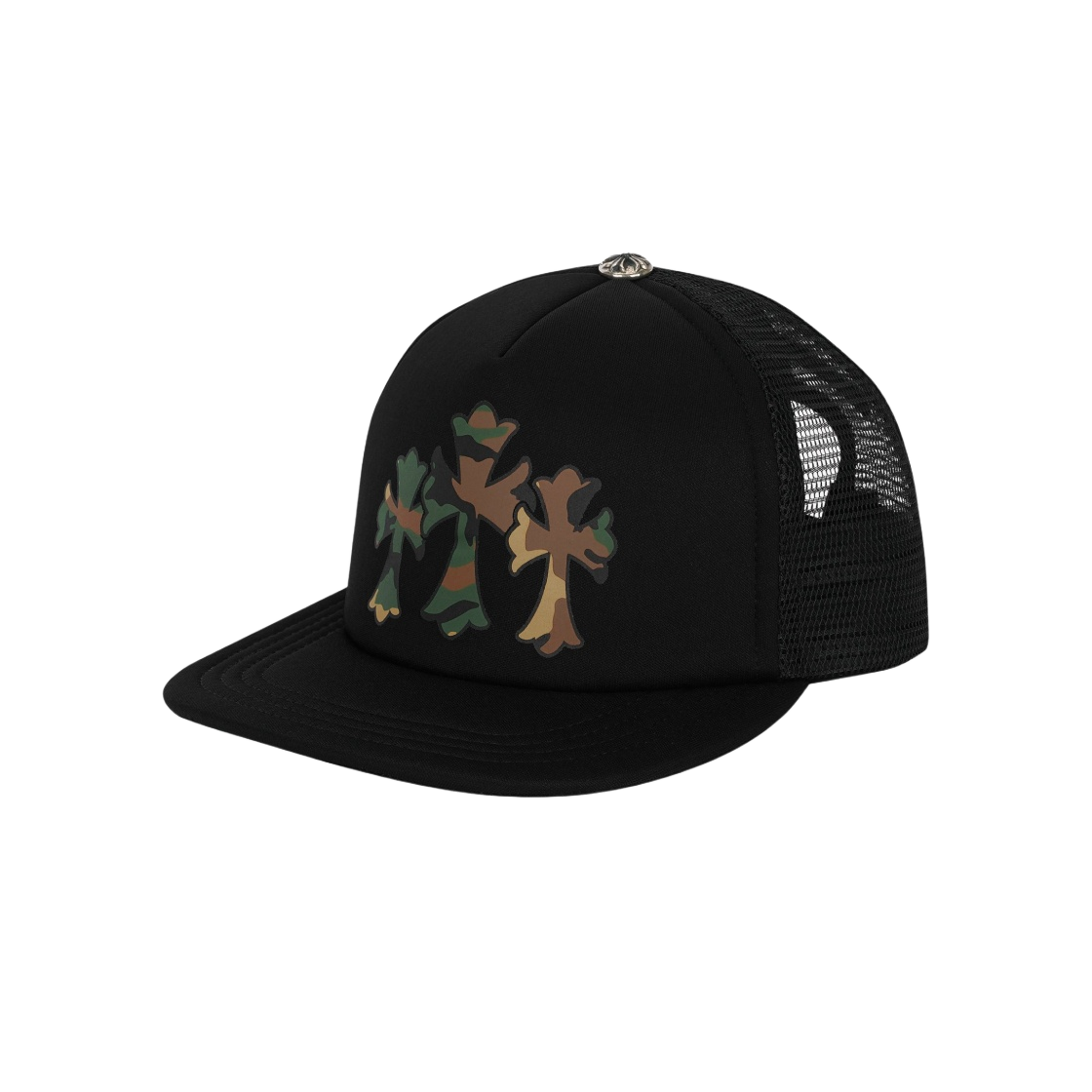 Chrome Hearts King Taco Triple Cross Trucker Hat - Black