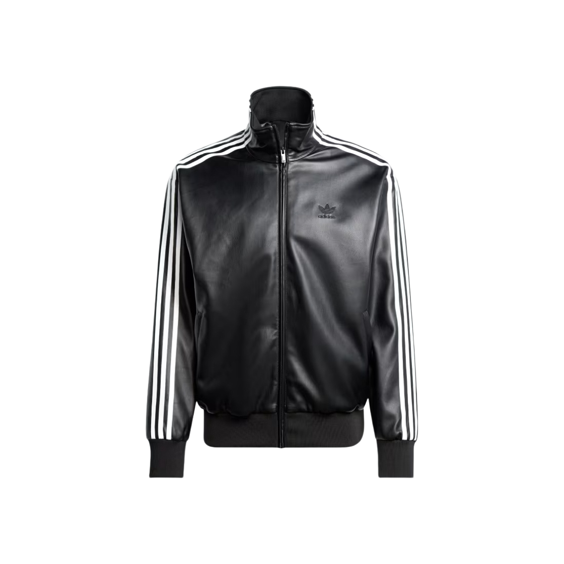 ★人気★ Adidas Faux Leather Adicolor 3S Jacket Black Adidas Faux Leather Adicolor 3S Loose Firebird Tracksuit