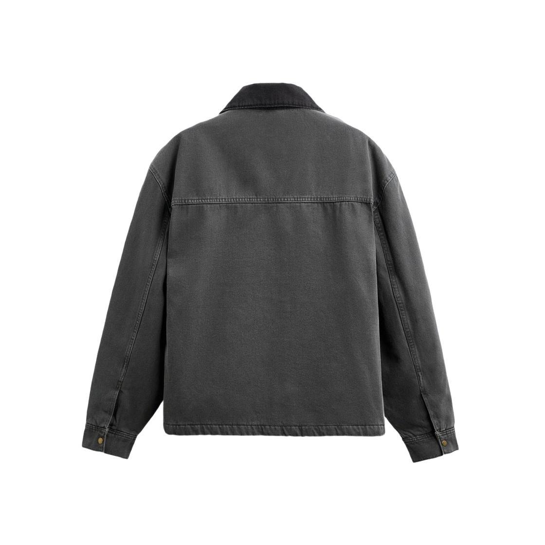 Zara Contrast Collar Jacket Anthracite Grey | eBay