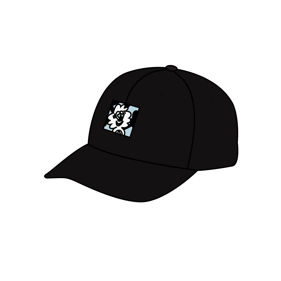 Human Made x Verdy 6 Panel Cap Black - Seoul Store Exclusive