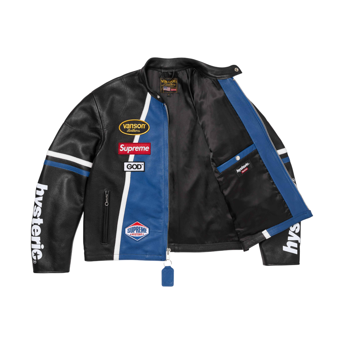 Supreme x Hysteric Glamour Vanson Leathers Jacket Black