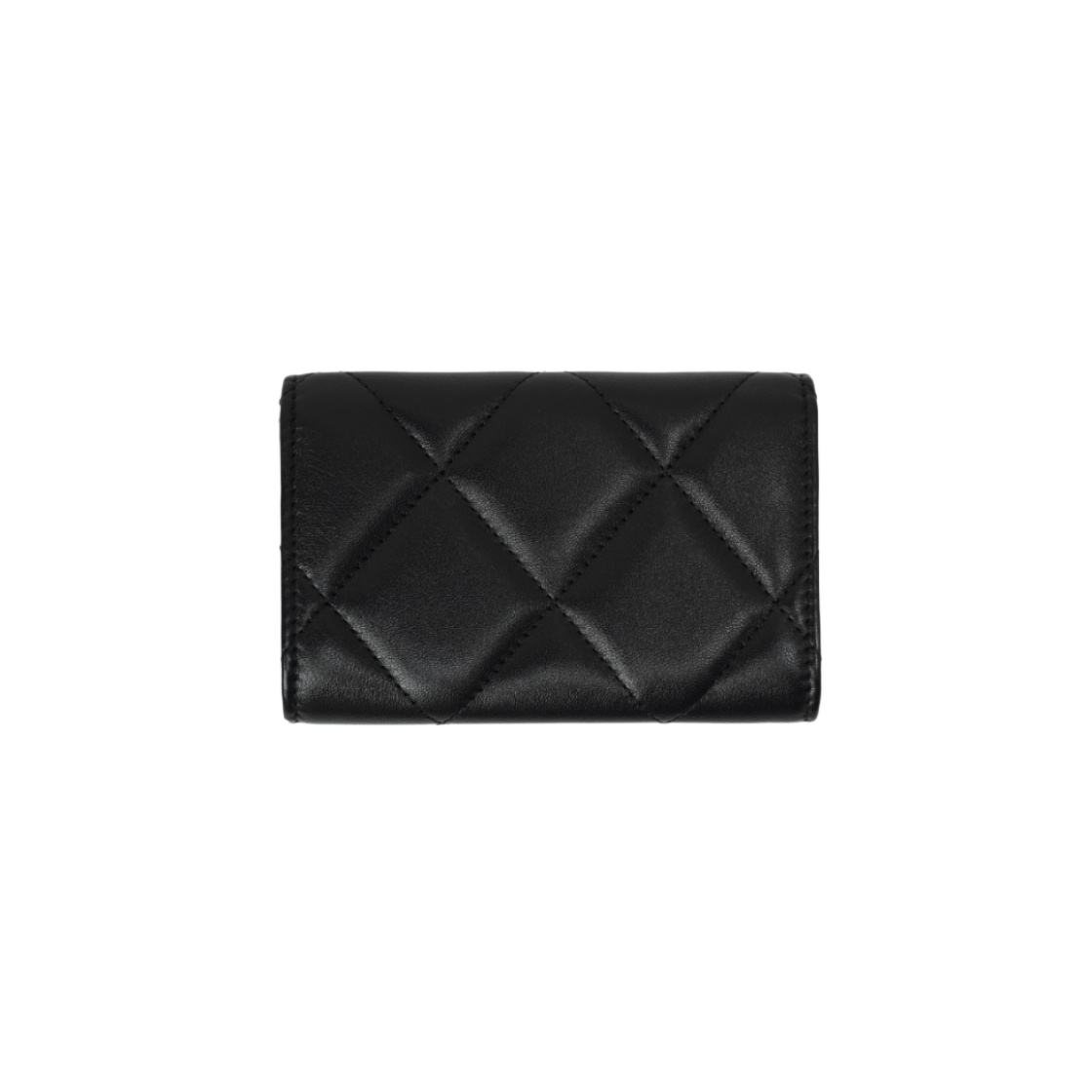Chanel 19 Flap Card Holder Lambskin & Gold Black | eBay