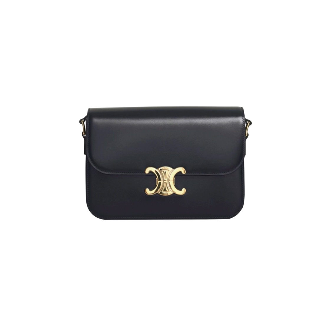 Celine Classique Triomphe Bag in Shiny Calfskin Black | eBay