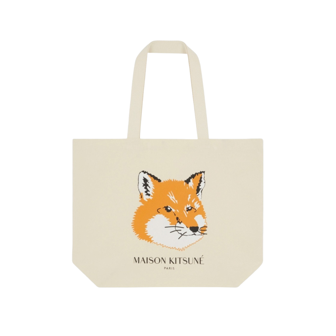 Maison Kitsune Fox Head Tote Bag Ecru | eBay