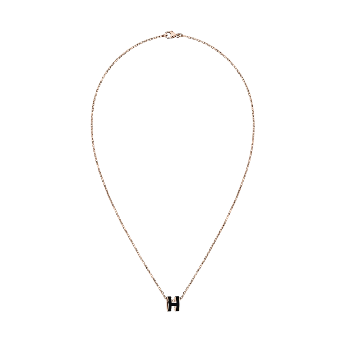 ★Hermes★(W) Mini Pop H Pendant★Rose Gold & Noir (人気) Mini Pop H pendant | Hermès USA