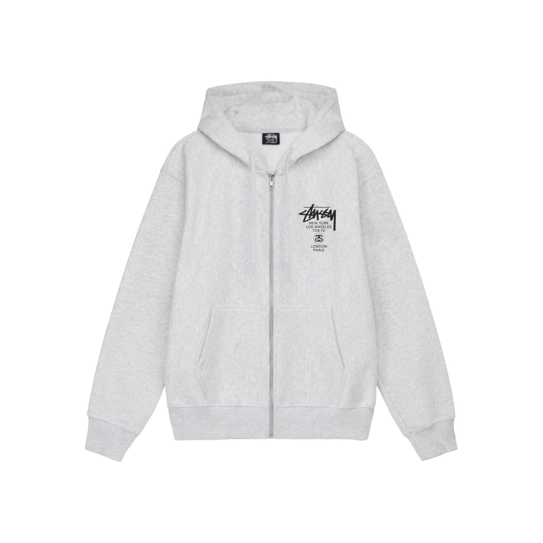 送料・関税込★STUSSY★World Tour Zip Hoodie Ash Heather 2024 Stussy World Tour Zip Hoodie Ash Heather 2022 | eBay