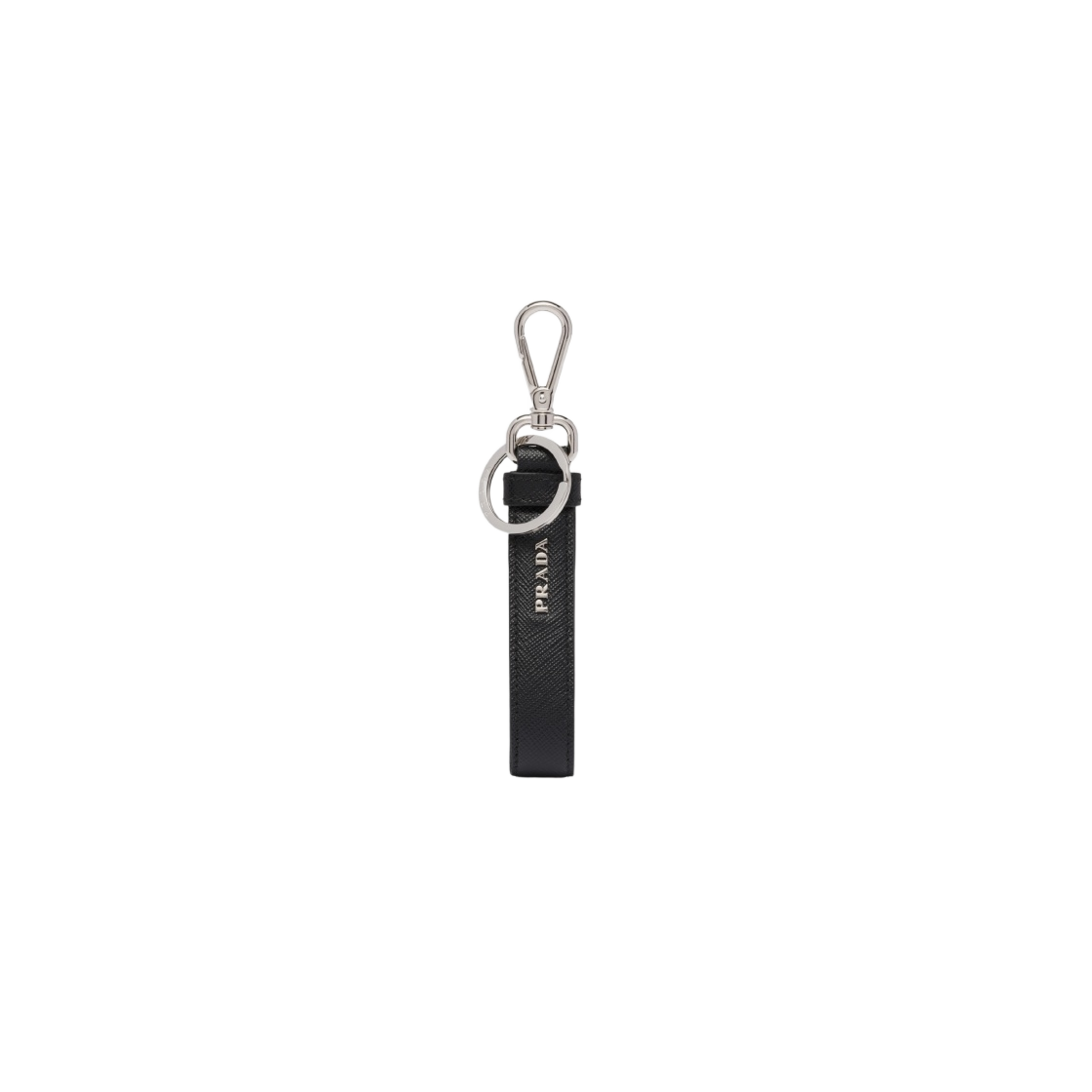 ★Prada Saffiano Triangle Logo Keyring Black★ Prada Saffiano Triangle Logo Keyring Black | eBay