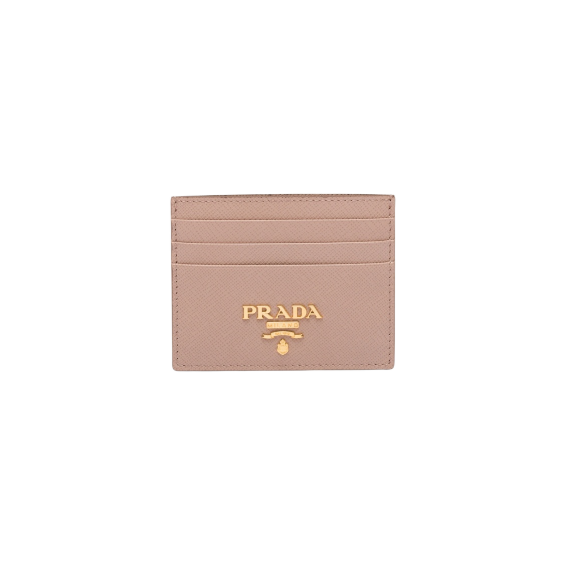 【関税込み】PRADA Powder Pink Leather Card Holder Powder Pink Saffiano Leather Card Holder | PRADA