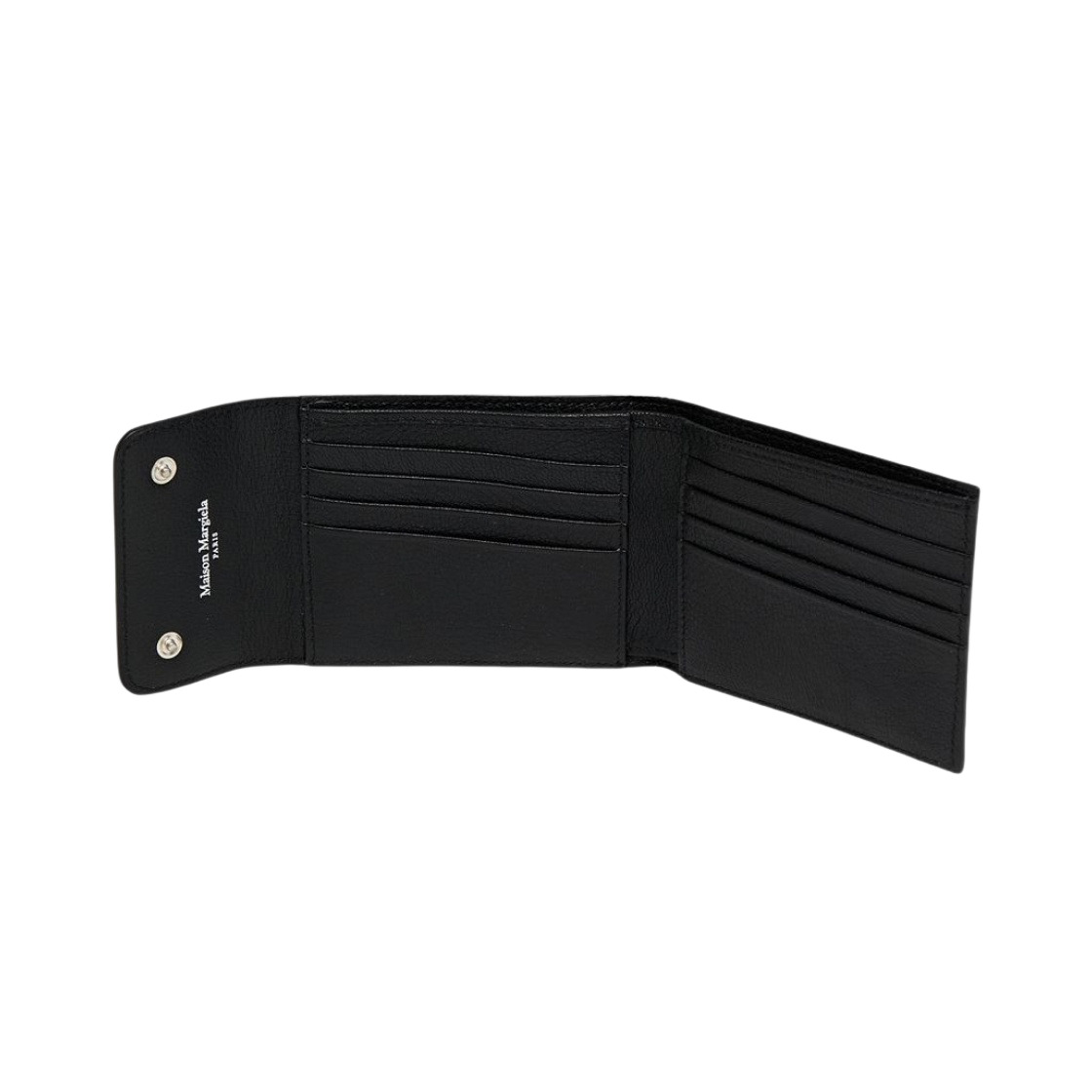 【MAISON MARGIELA】FOLD-OVER SNAP WALLET BLACK Maison Margiela Fold Over Snap Wallet in Black | hervia