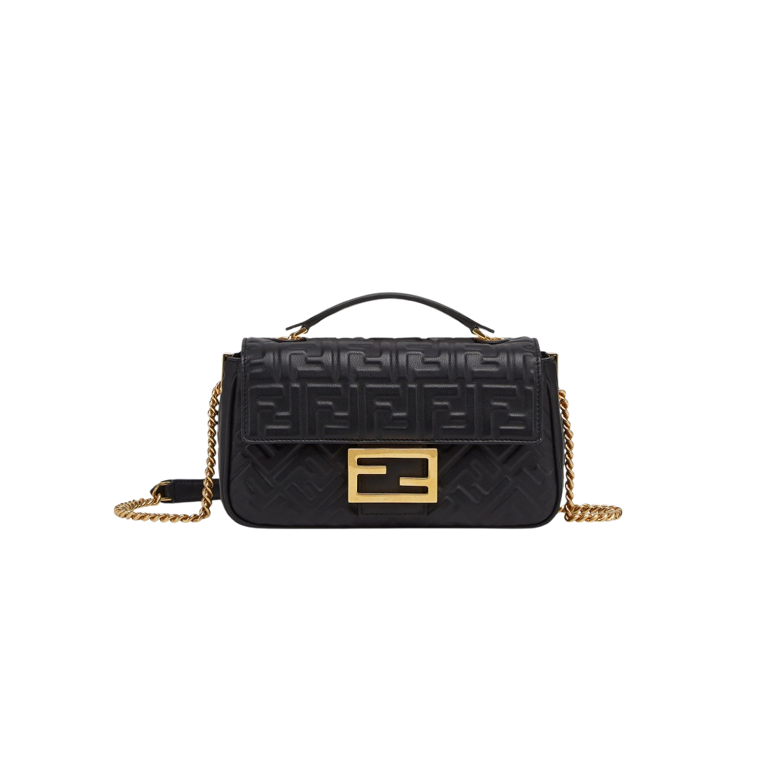 ★関税込★FENDI★Baguette Chain Midi Leather Bag Black★ Fendi Baguette Chain Midi Leather Bag Black | eBay