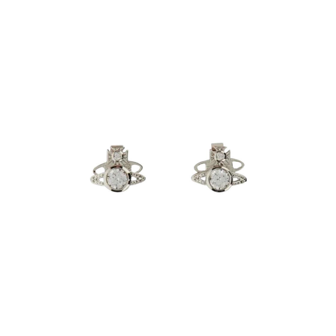 W) Vivienne Westwood London Orb Earrings Silver | eBay