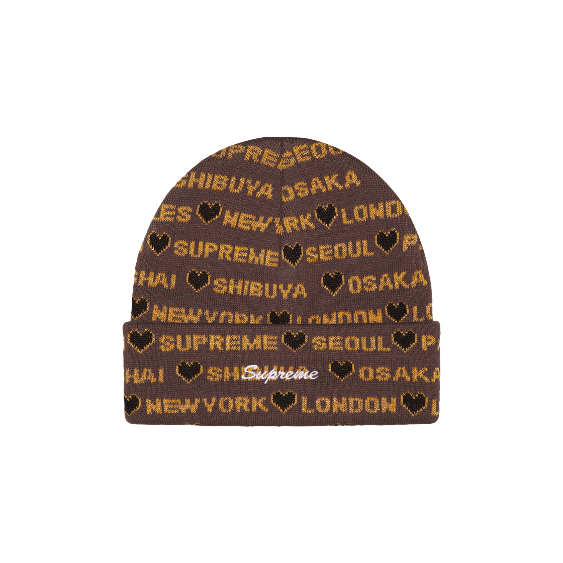 帽子 24FW Supreme Crest Beanie Brown Supreme Hearts Beanie Brown - 24FW | eBay