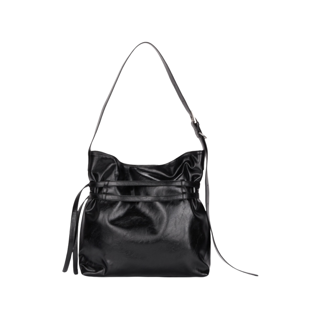 ★ SALE!! ★【Matin Kim】DOUBLE BELTED STRAP BIG BAG MUSINSA | MATIN KIM DOUBLE BELTED STRAP BIG BAG IN BLACK
