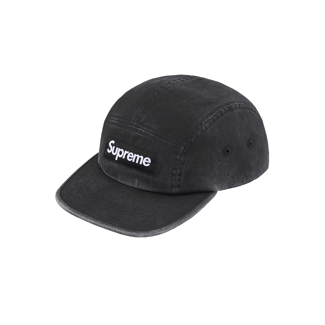 Supreme Washed Chino Twill Camp Cap Black - 25SS | eBay
