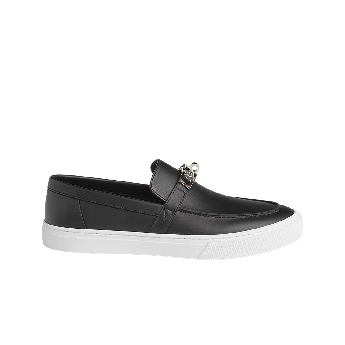 Hermes Game Slip-On Sneakers Calfskin & Palladium Noir | eBay