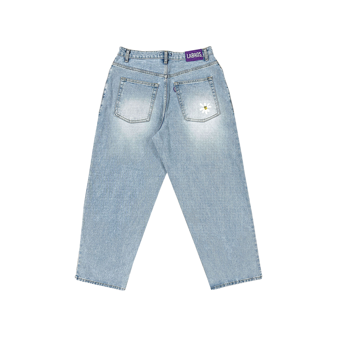 Labros Smart Daisy Cat Brush Baggy Jeans Light Indigo | eBay