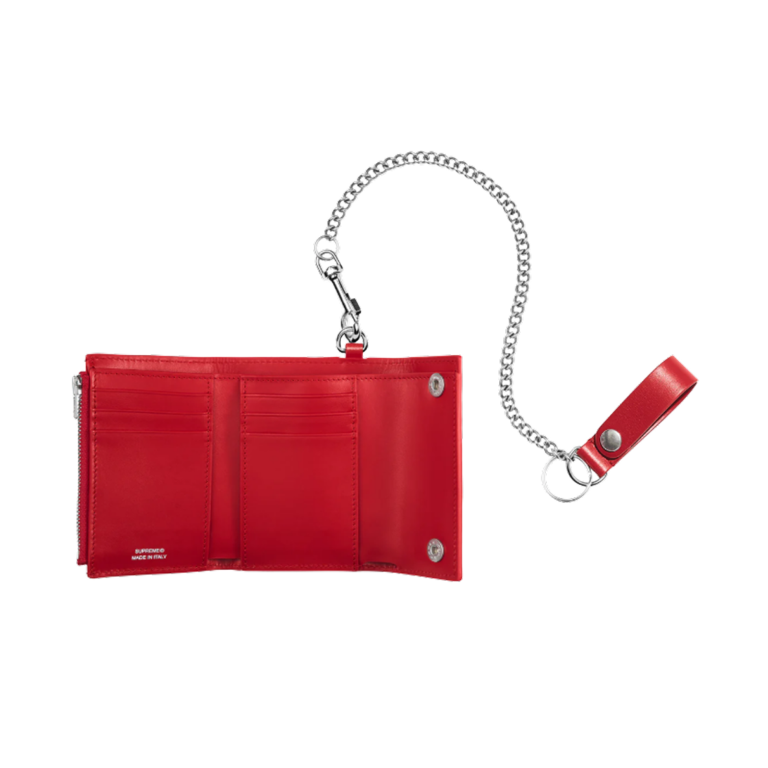 Supreme Leather Chain Wallet Red new | eBay