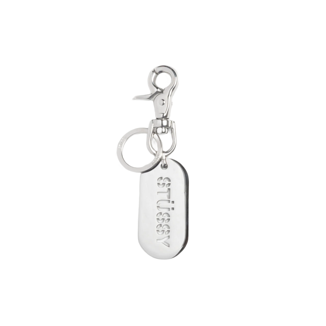 Stussy Metal Tag Keychain Silver | eBay