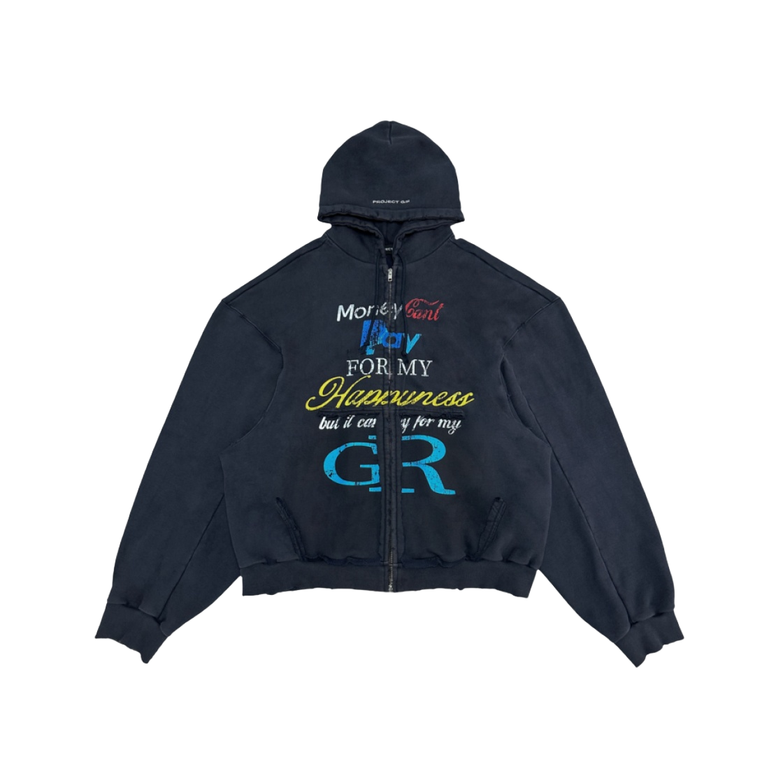 数原龍友　NPNG Patch Boa Zip Hoodie Project G/R Happiness Zip Hoodie Navy | eBay