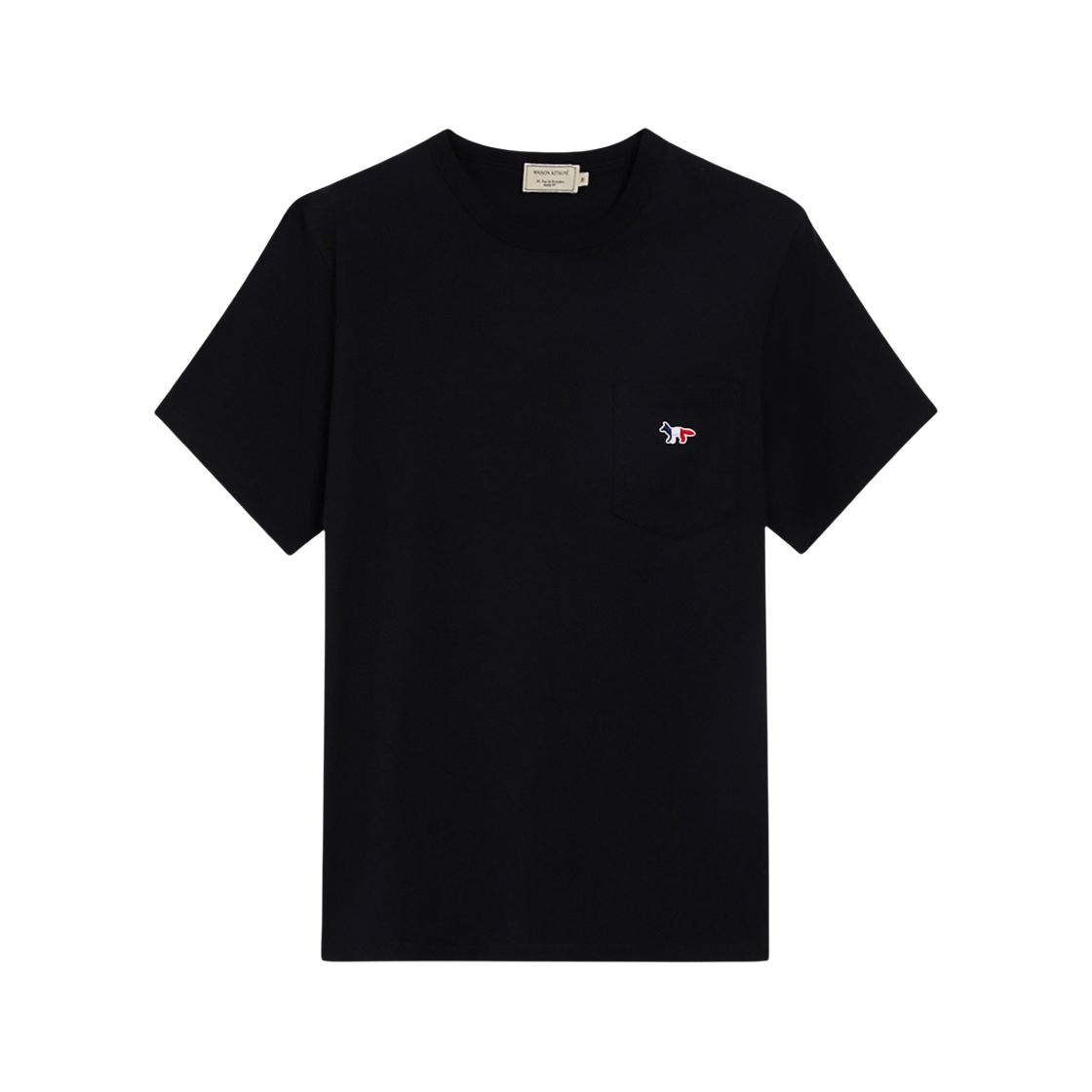 Maison Kitsune Tricolor Fox Patch Classic Pocket T-Shirt