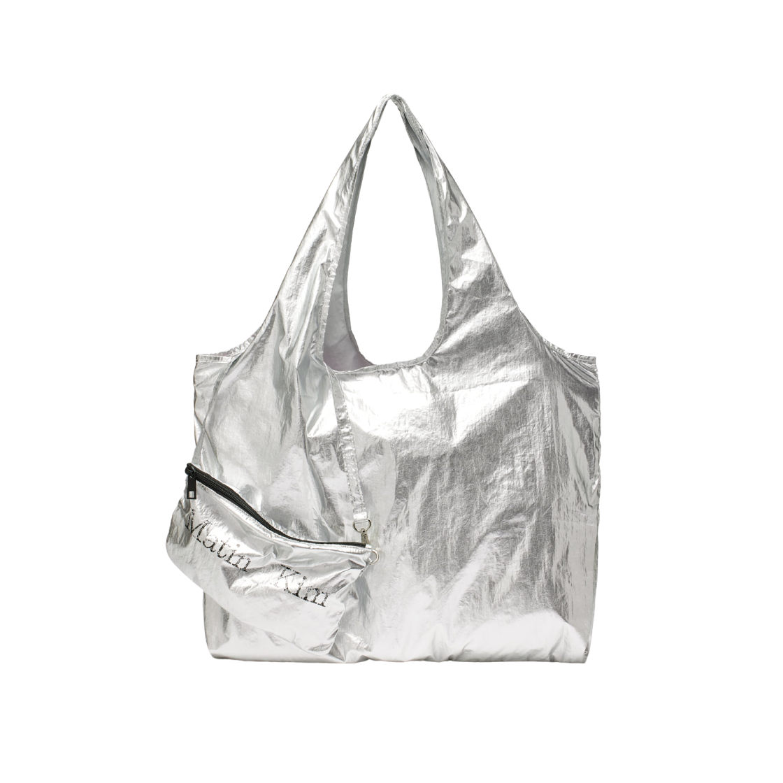 Matin Kim Cracked Logo Glossy Ecobag Silver | eBay