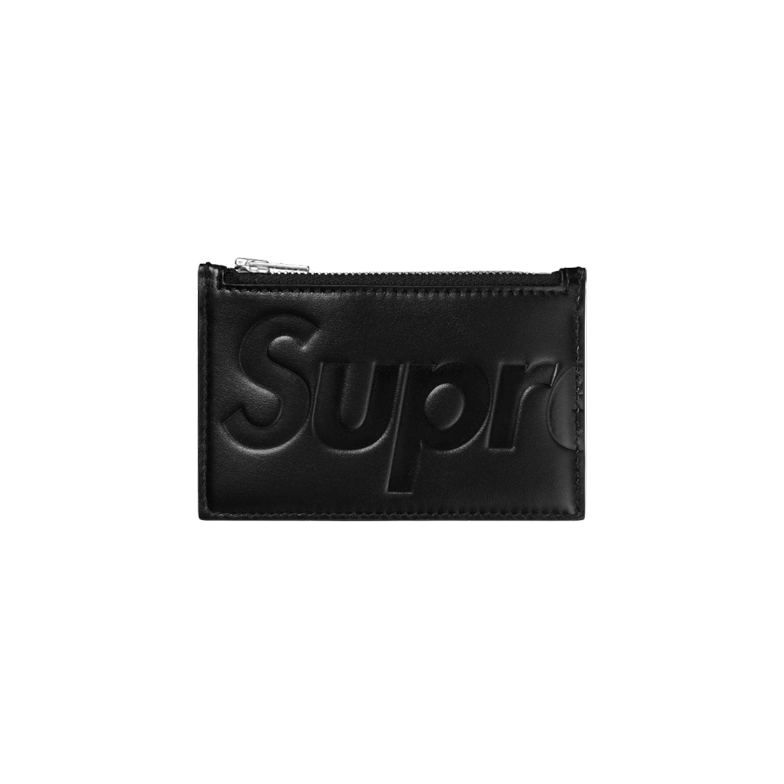 Supreme Leather Zip Card Holder Black - 25SS | eBay