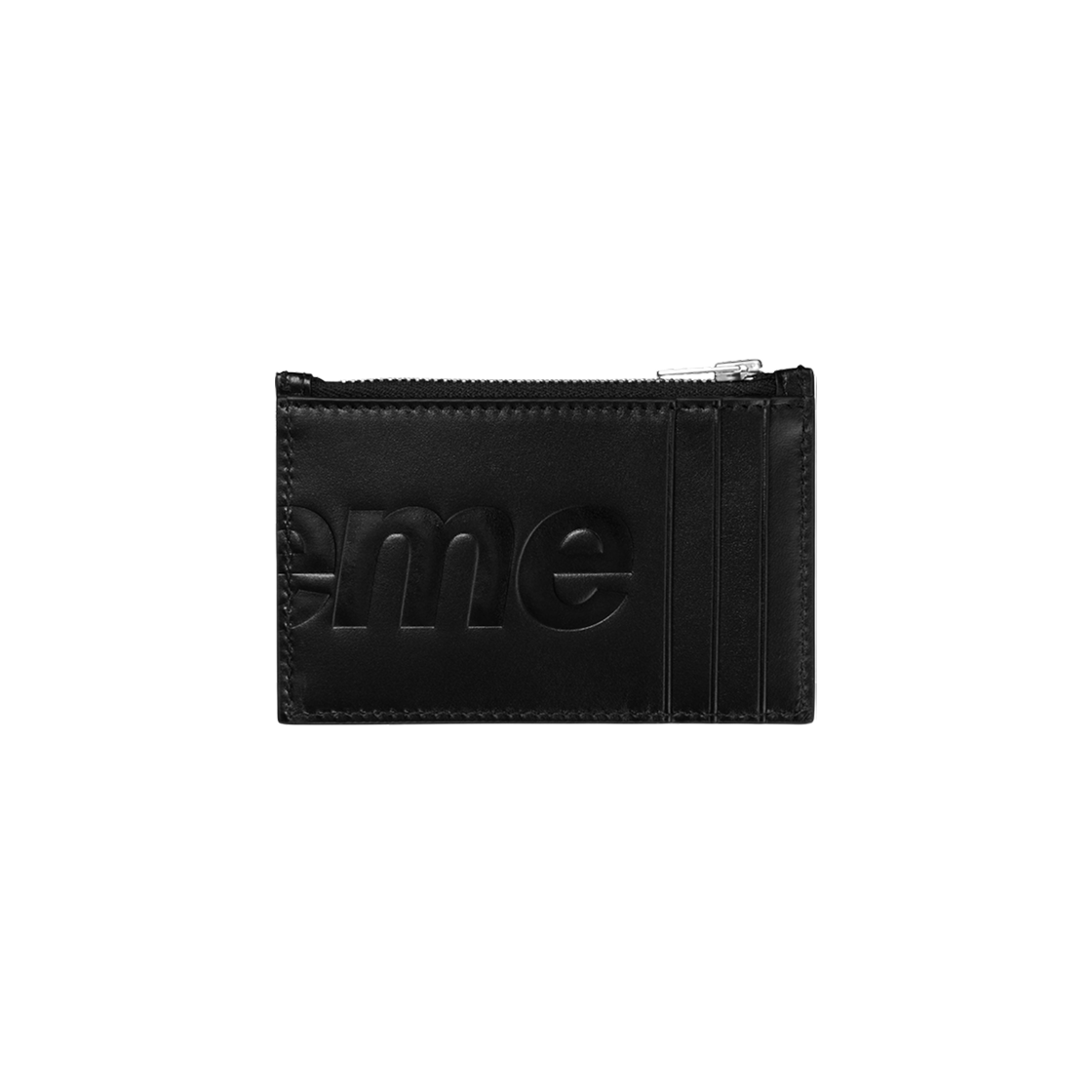 Supreme Leather Zip Card Holder Black - 25SS | eBay