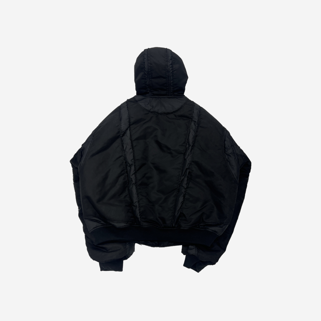 Project G/R Reworked Hooded Bomber Jacket Black | eBay