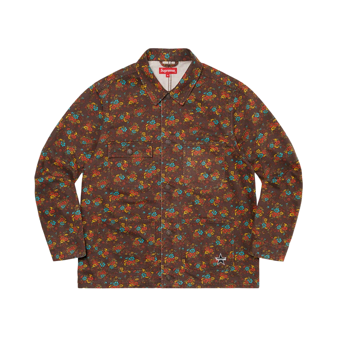 ジャケット・アウター Supreme Denim Chore Coat Flowers L Supreme Denim Chore Coat (SS22) - $178