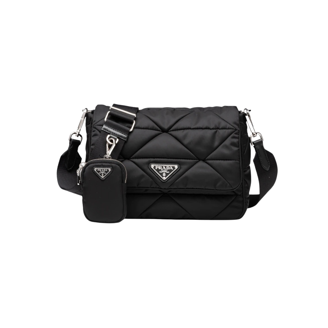 Prada Re-Nylon Padded Shoulder Bag Black | eBay