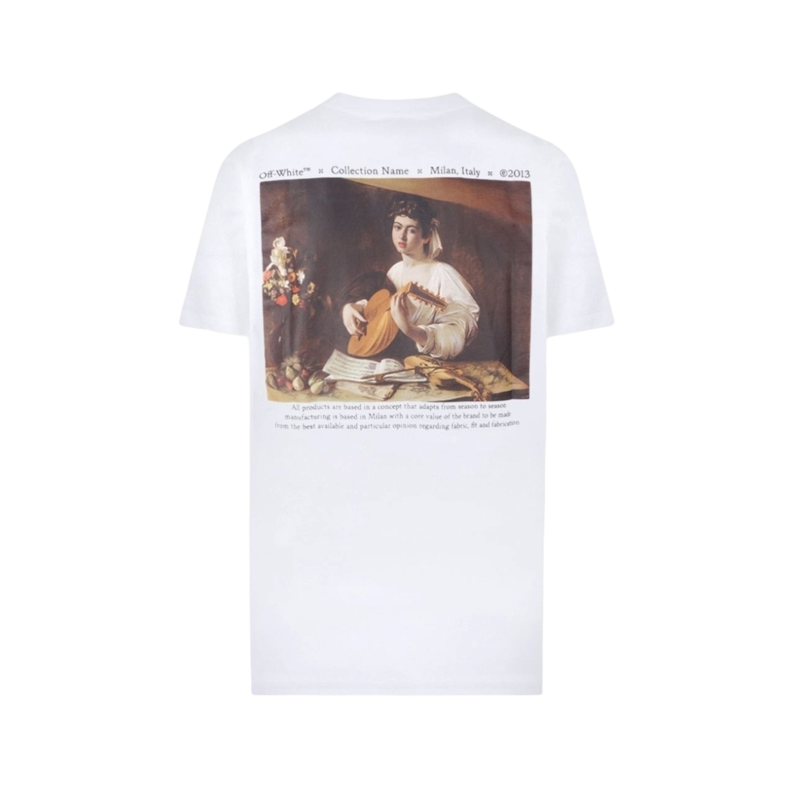 うのにもお得な Off-White eBay | White T-Shirt S/S Slim Print Lute Caravaggio トップス