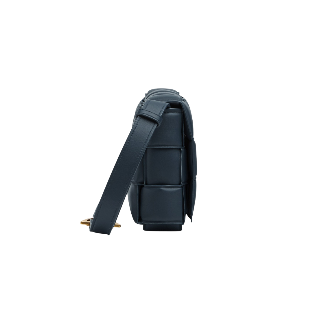 【BOTTEGA VENETA】Padded Leather Cassette Bag Deep Blue Bottega Veneta - Padded Cassette Deep Blue Woven Leather Bag
