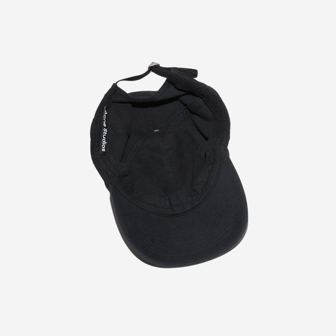 ★人気★ Acne Studios Cotton Baseball Cap Black Acne Studios - Cotton twill cap - Black
