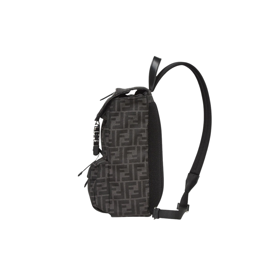 ☆関税込☆FENDI★Fendiness FF Fabric Small Backpack Black★ Fendi Fendiness FF Fabric Small Backpack Black | eBay