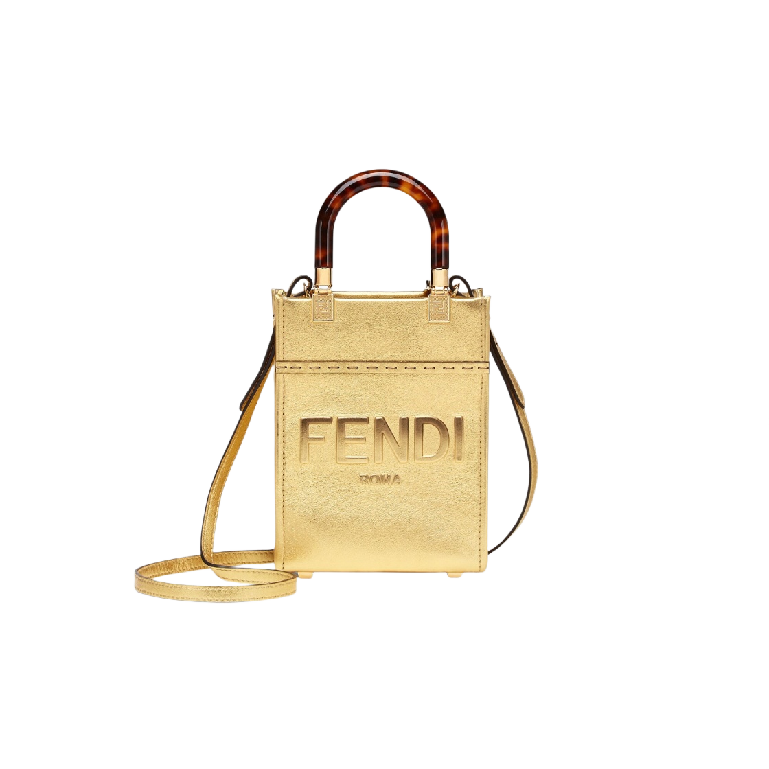 Amazon.com: FENDI Roma Amor Embroidered Zucca Canvas Brown