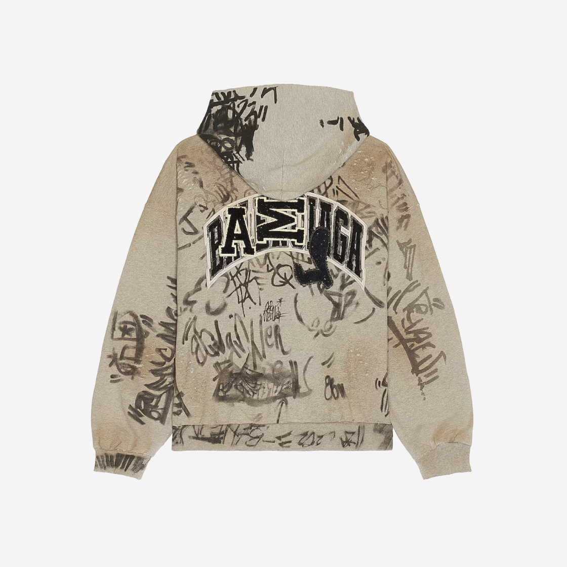 Balenciaga Skater Graffiti Zip-Up Hoodie Heather Grey | eBay