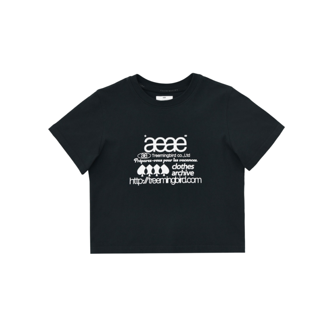 WEB LOGO DOT CROP T-SHIRTS [CREAM] – aeae JAPAN