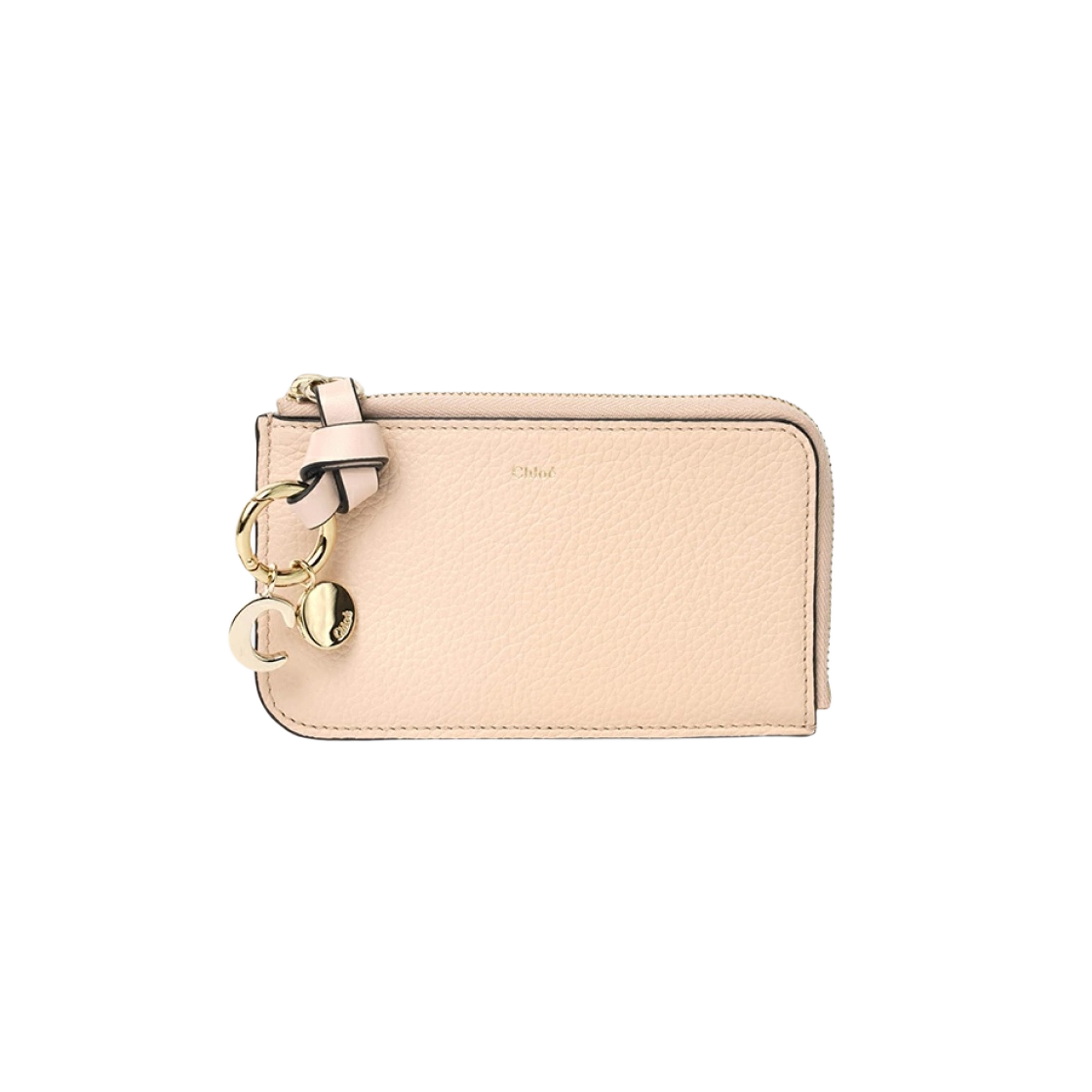 Chloe Alphabet Small Coin Purse with Card Holder Cement Pink