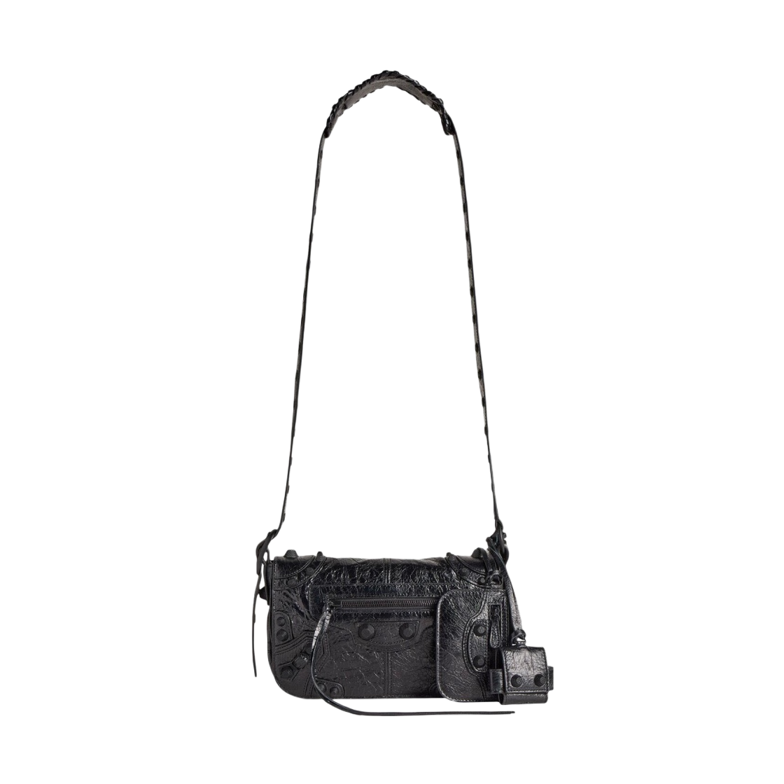 ショルダーバッグ・ポシェット BALENCIAGA LE CAGOLE XS FLAP BAG IN BLACK ARENA LAMBSKIN Balenciaga Men's Le Cagole Men XS Flap Bag | Neiman Marcus
