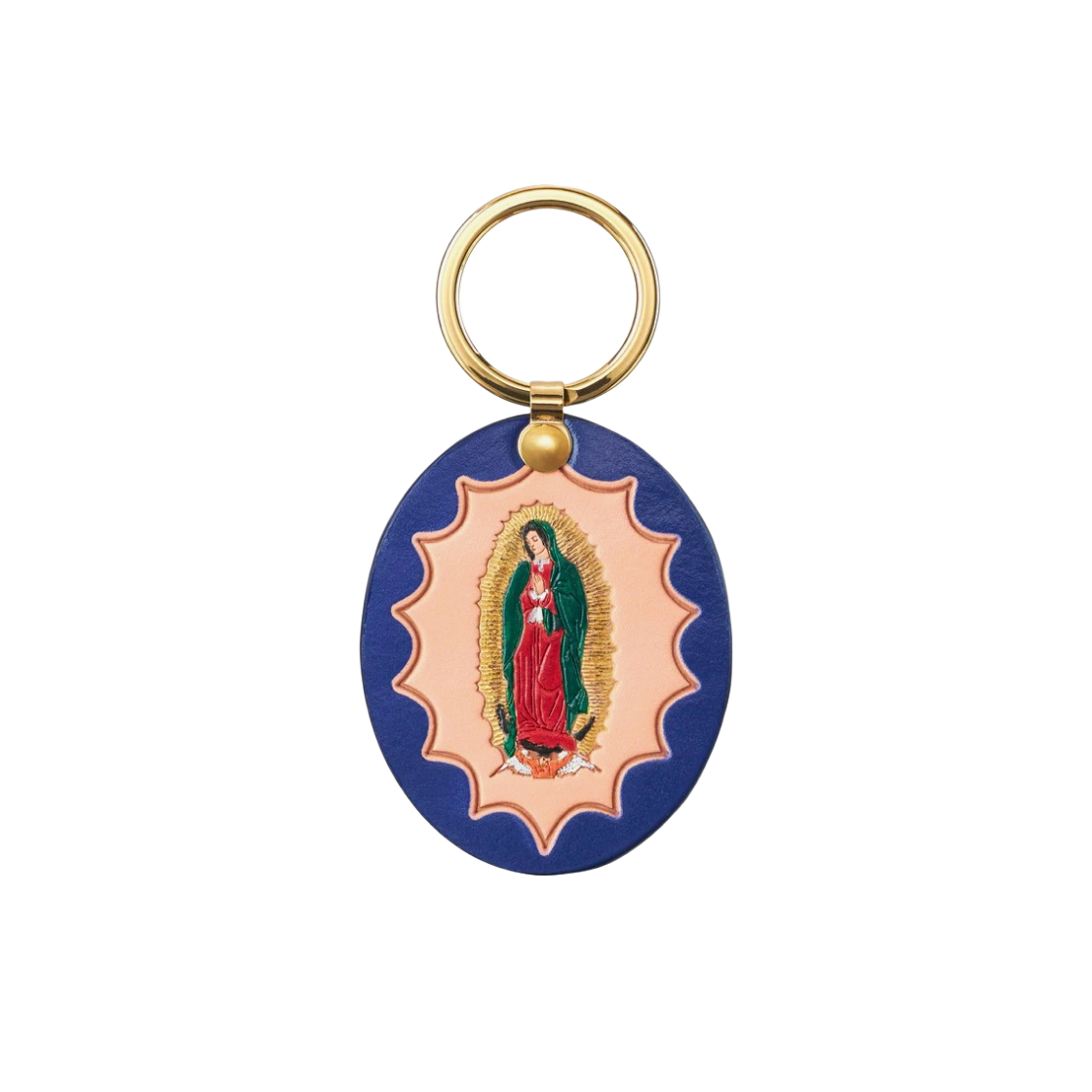 Supreme Guadalupe Leather Keychain Blue - 23FW | eBay