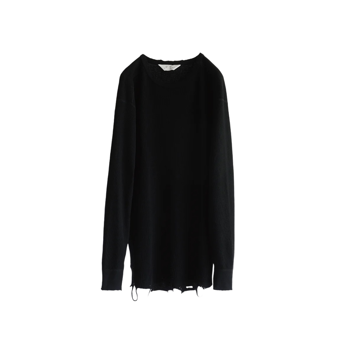 注目の福袋をピックアップ！ T-Shirt LS Crew Waffle Damage Ancellm Black eBay | トップス