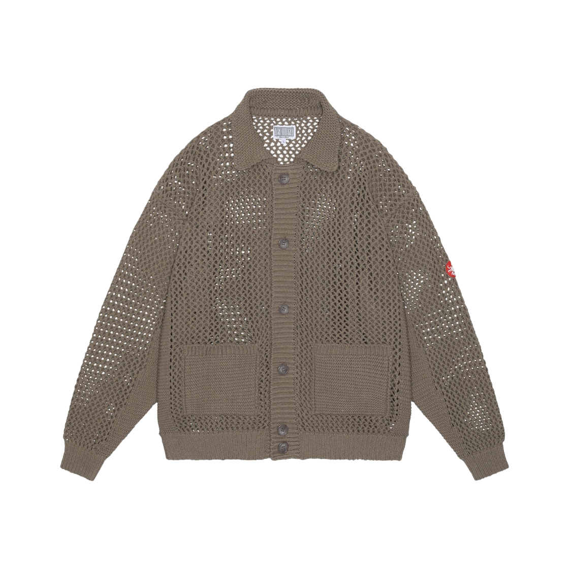 Cav Empt Collared Mesh Knit Cardigan Brown - 24SS | eBay