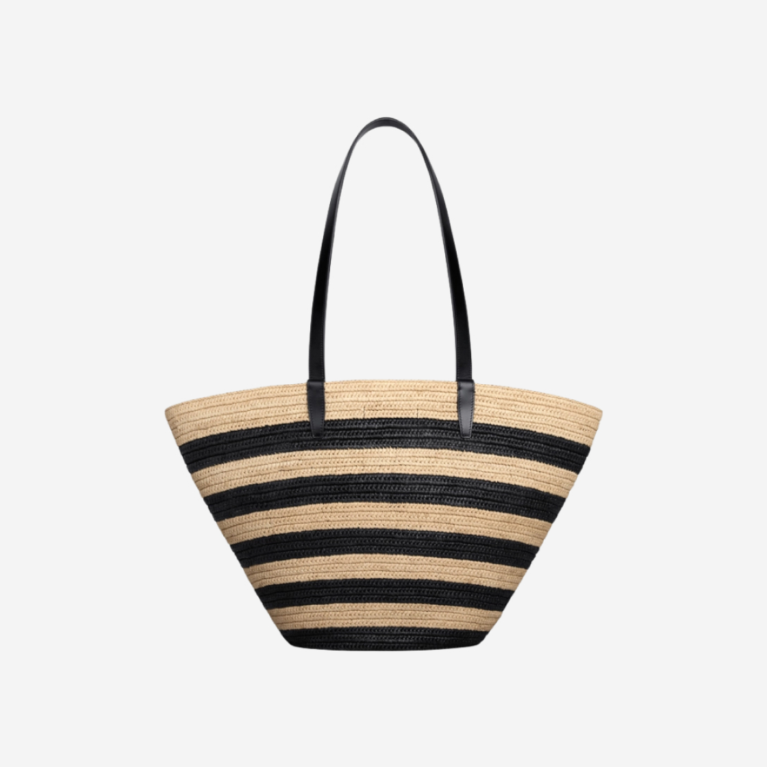【CELINE】NanoTriomphe Celine classic panier raffia calfskin CELINE CLASSIC PANIER SMALL BRAIDED TRIOMPHE IN RAFFIA AND